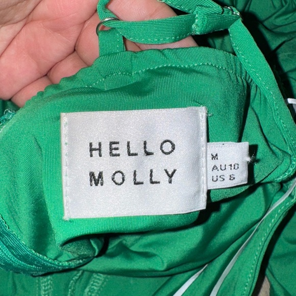 Hello Molly Green Rushed Dress - US 6 - Picture 3 of 4